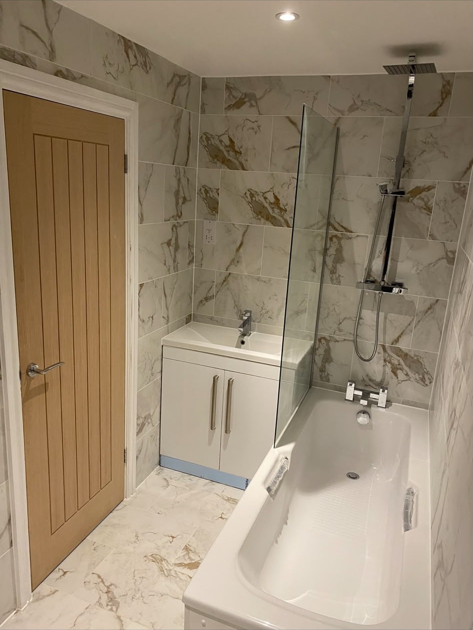 Bathrooms 1 after 2 project by Barnett's Bespoke — completed in Hertfordshire